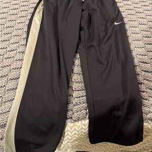 Nike Kids Black Joggers with Silver Stripe